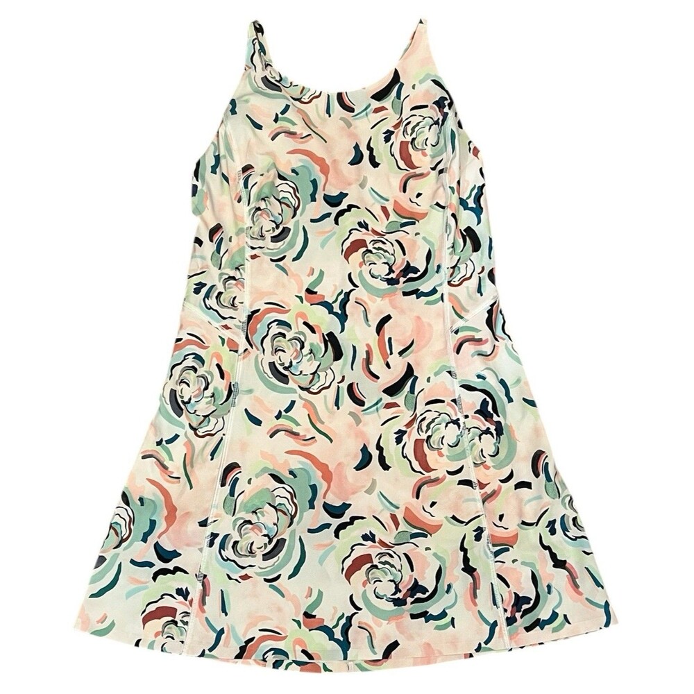 ATHLETA Blush Pink Floral Infinity Dress Built In Shorts Active Tennis Size XS
